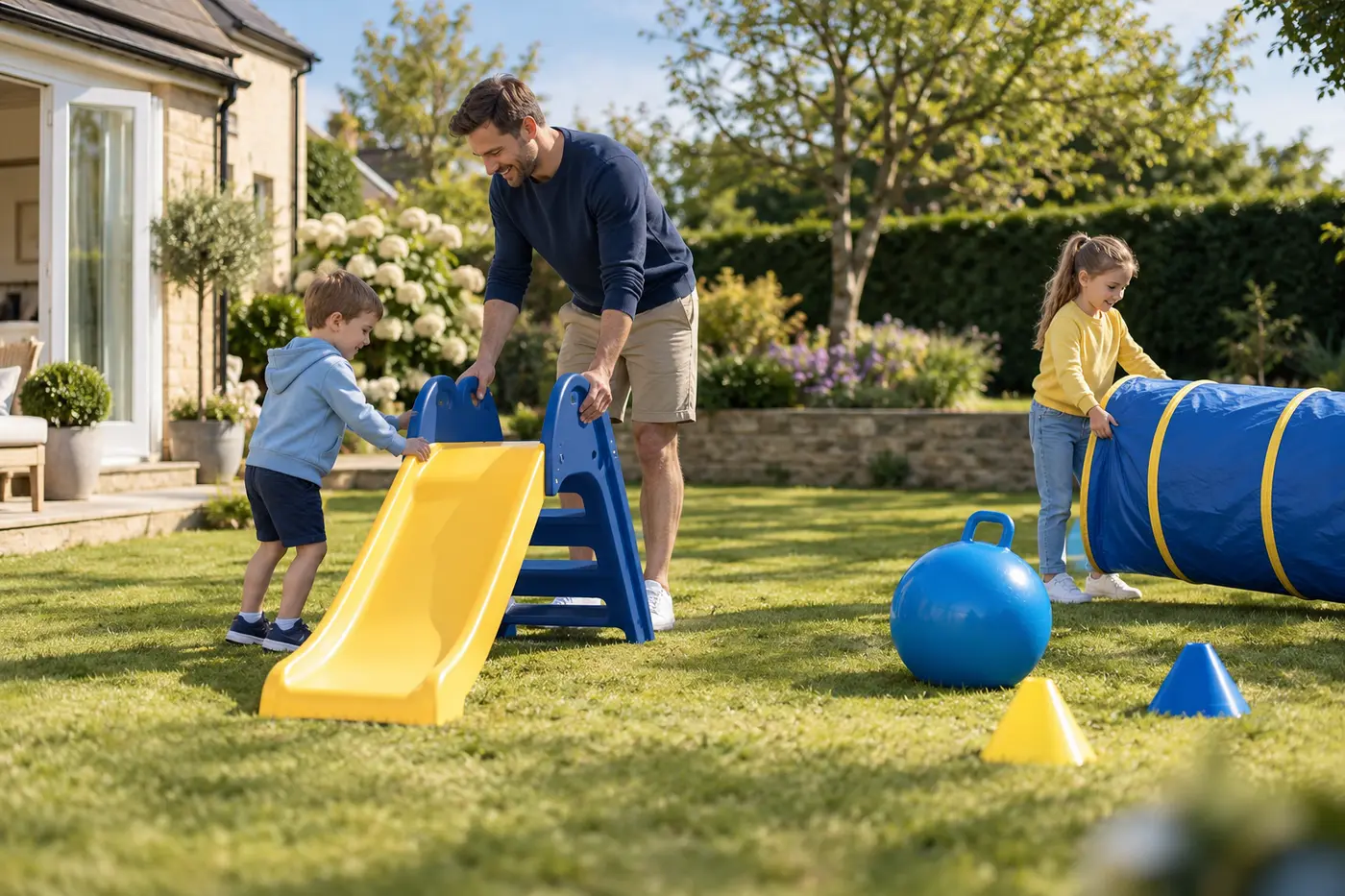 Family enjoying playtime together