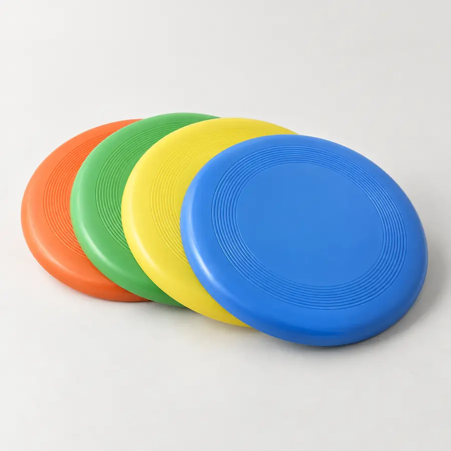 Set of colourful flying discs