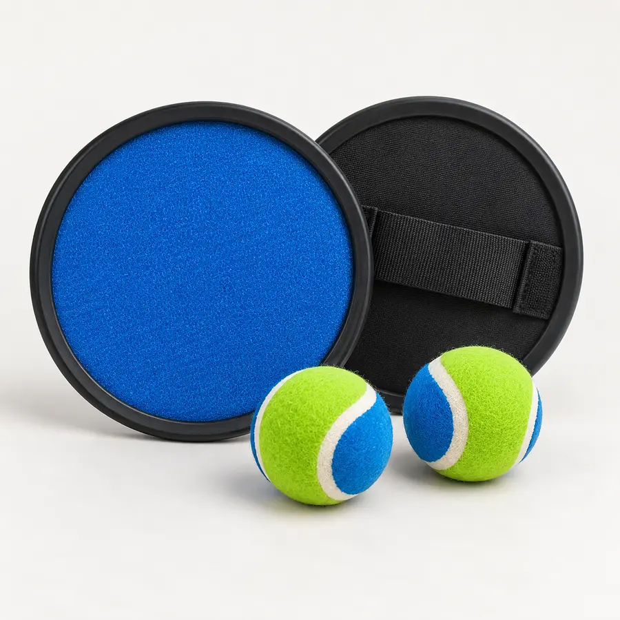 Toss and catch paddle set
