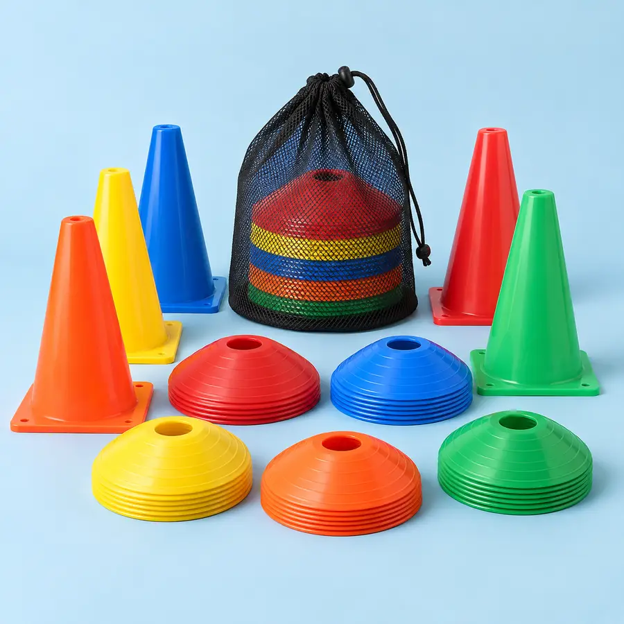 Colour training cones and activity markers